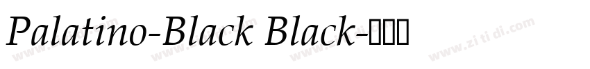 Palatino-Black Black字体转换